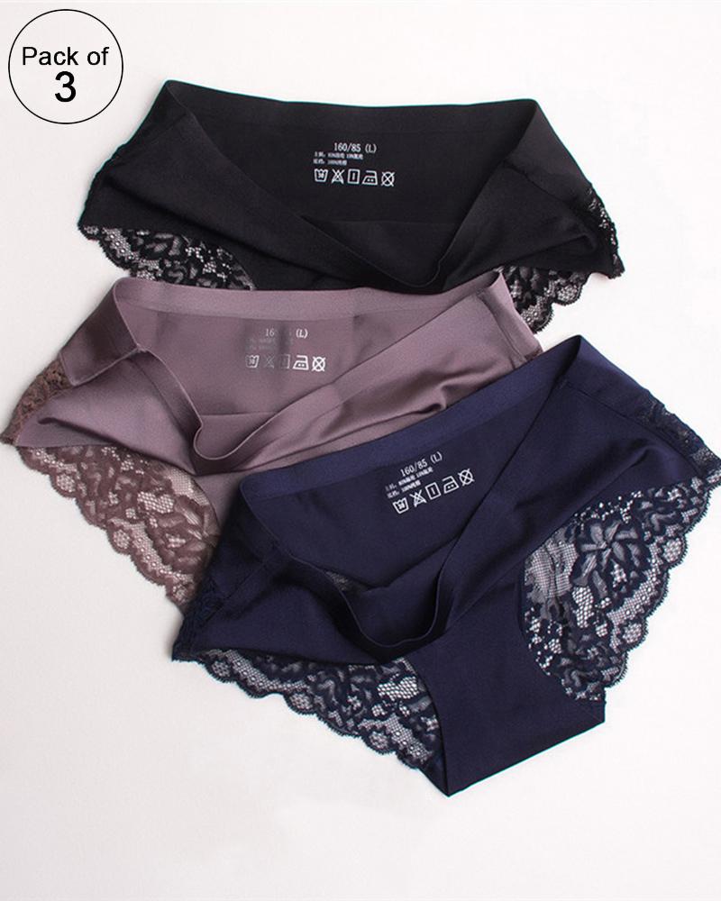 Pack of 3 - Sexy Bridal Cotton Net Panty For Ladies
Regular price