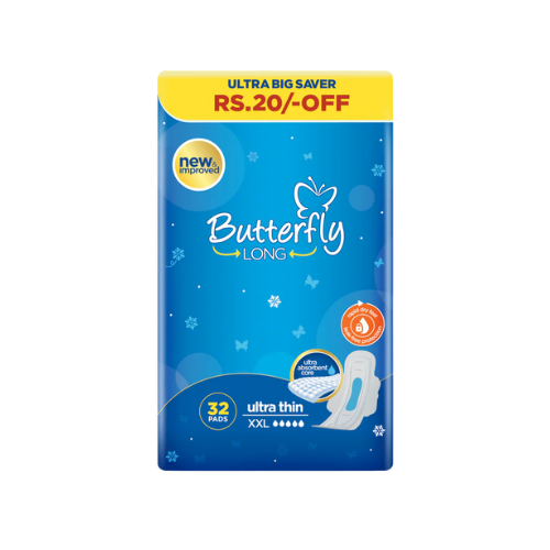 BUTTERFLY LONG ULTRA THIN XXL-32PCS