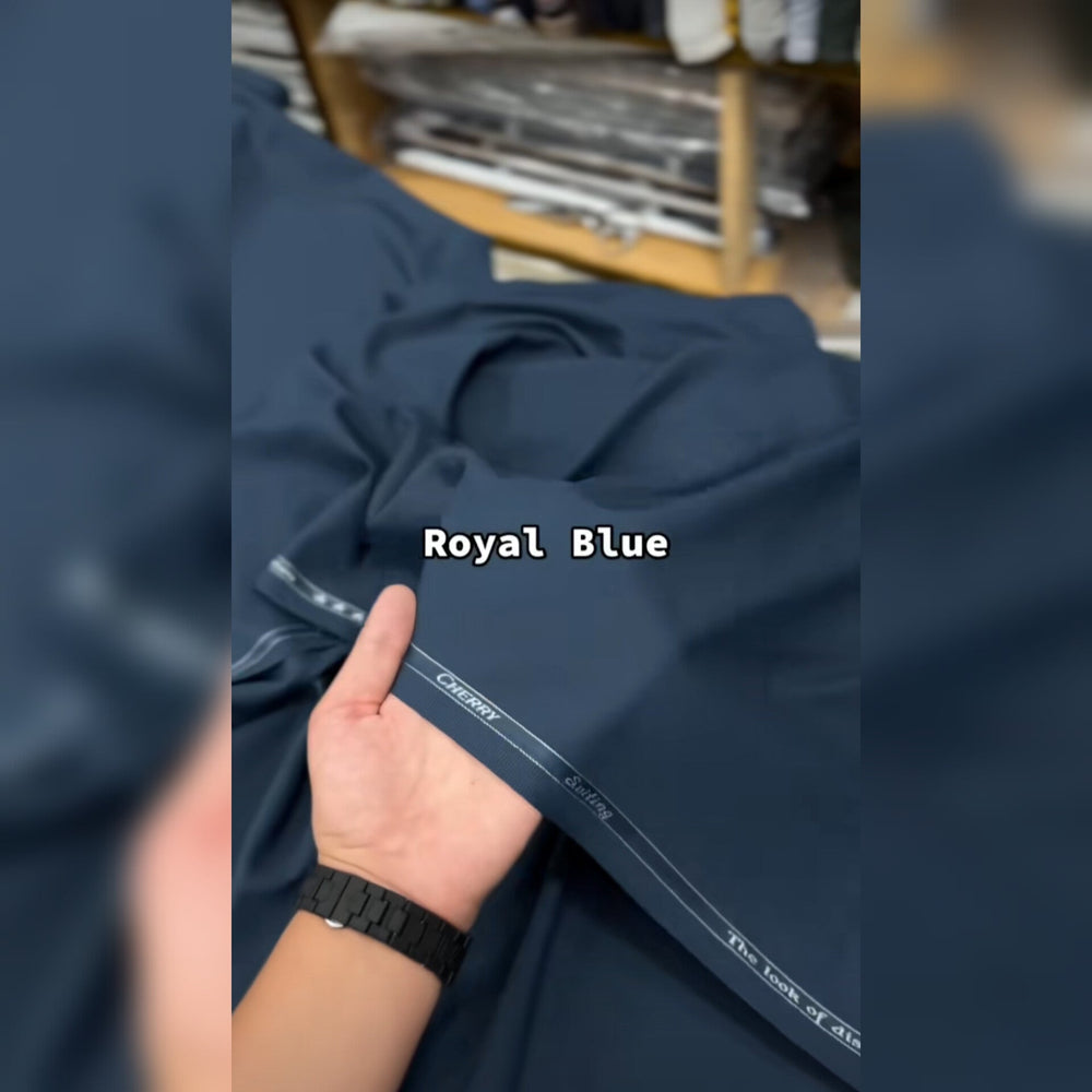 J.Junaid Jamshaed Summer wash and Wear premium Volume Royal blue