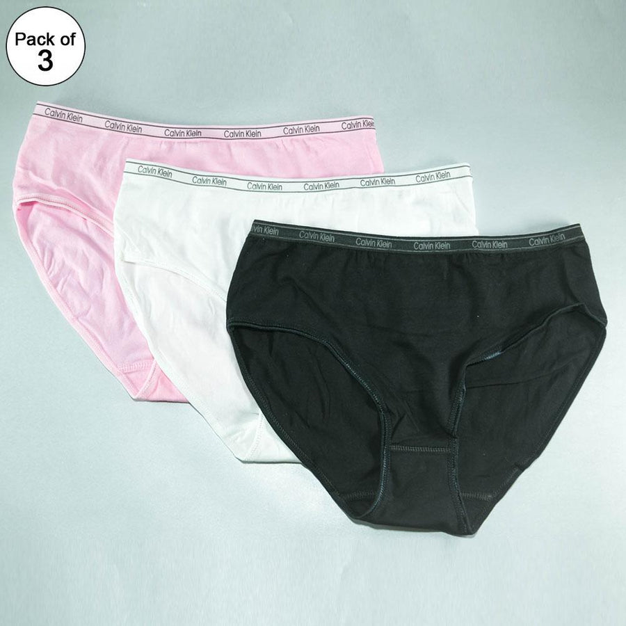 Pack of 3 - CK Plain Panty - Flourish Mix Colors CK Plain Panty