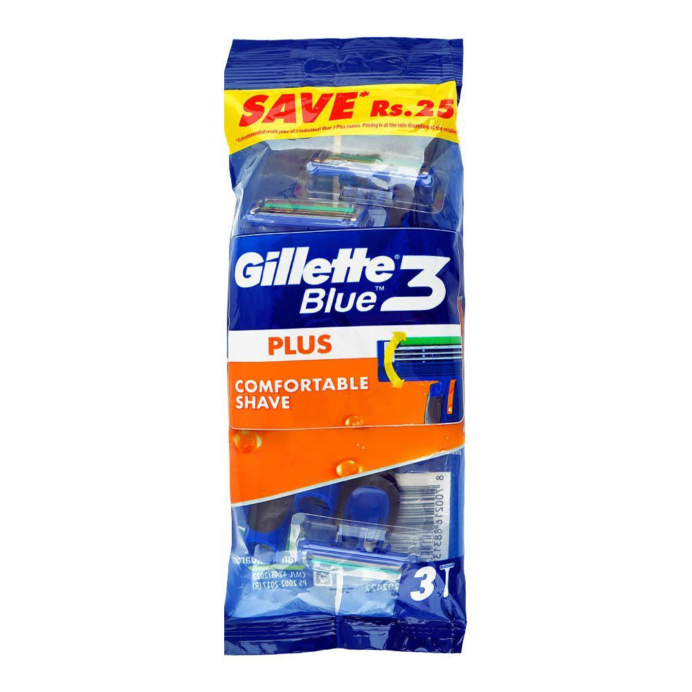 GILLETTE BLUE 3 RAZOR PLUS 3PC